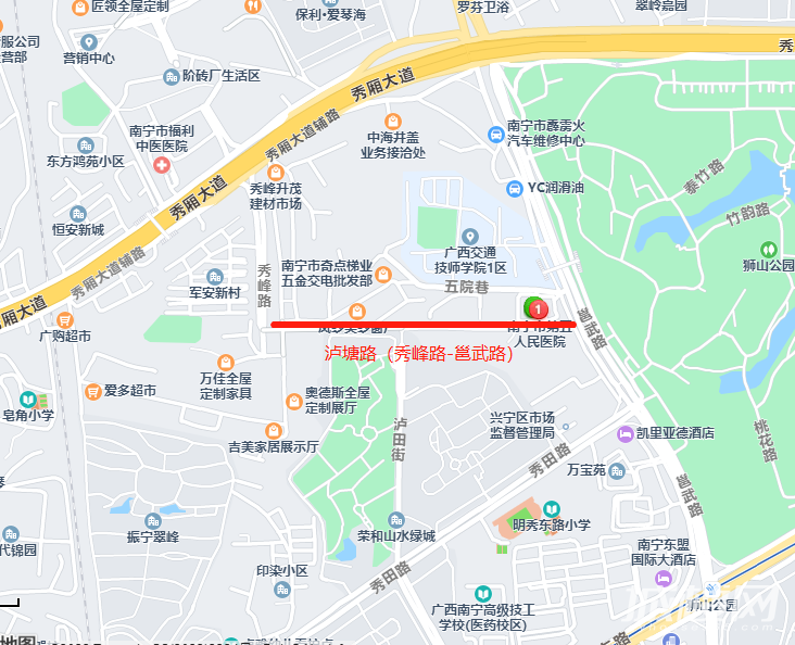 南宁市兴宁区泸塘路（秀峰路-邕武路）工程项目竣工通车